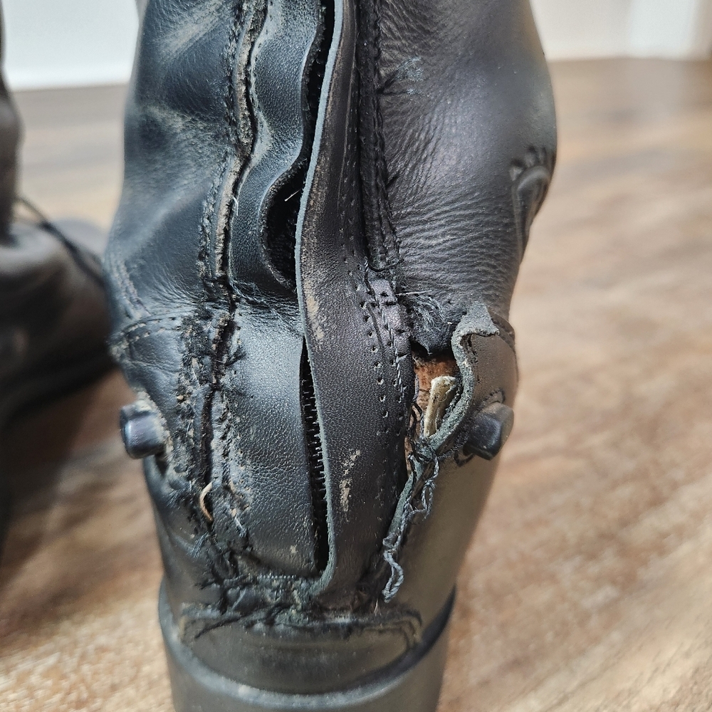Ariat Heritage II Field Tall Black Riding Boot Zip Style 55001 Size 7.5 *Damaged - Picture 6 of 16